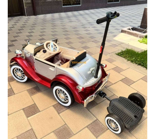 Детский электромобиль Futai Retro car с подножкой для родителя (Mama stand)