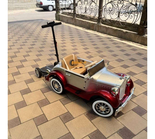 Детский электромобиль Futai Retro car с подножкой для родителя (Mama stand)